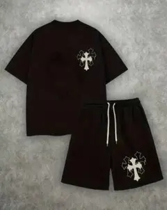 【困難入手困難】早い者勝ち‼️クロムハーツロゴ　セットアップ 黒 男女兼用