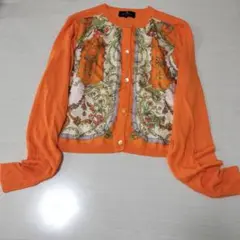 ETRO シルク使い ラウンドネック カーディガン ニット　絹