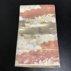 袋帯☆菊柄 雲柄 引箔