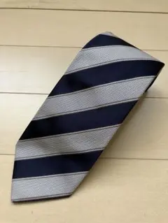 BORRELLI ネイビー ストライプ ネクタイ