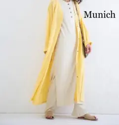 Munich フレンチリネンキャンバスロングシャツアウター