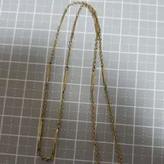 ヴィンテージレトロ切りこチェーンネックレス約41センチ