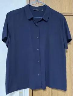 UNIQLO ネイビー 半袖シャツ Sサイズ