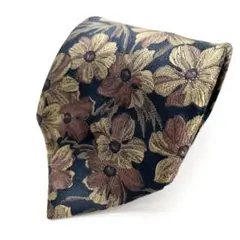 【極美品】イヴ・サンローラン　花柄　ネクタイ　シルク