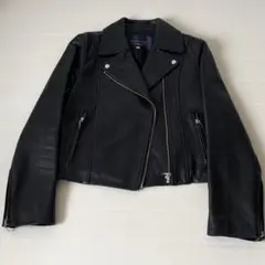 JUSGLITTY 羊革 レザーライダースジャケット
