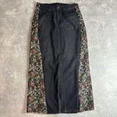 リメイクパンツ 再構築 フレア パッチワーク おしゃれ ワイド vol.93