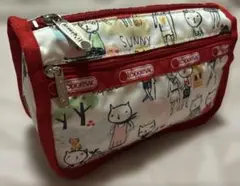 レスポートサック　トラベルコスメティック　ポーチ　ハイキングデイ　猫　ネコ