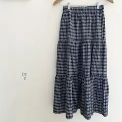 Erz. plaid high waist long skirt 2010