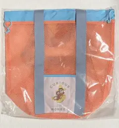【未開封】おさるのジョージ プラチナムザッカ メッシュトートバッグ オレンジ