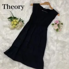 【美品】theory ワンピース ノースリーブ Mサイズ