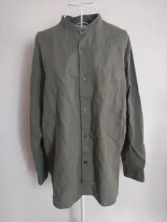 UNIQLOリネンコットンスタンドカラーシャツ　L フォロー割り引き有り
