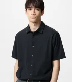 【黒3枚セット 】UNIQLO エアリズムコットン　フルオープンポロシャツ