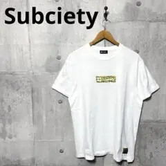 Subciety サブサエティー メンズ ボックスロゴT Tシャツ L ホワイト