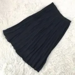美品❗️ウエストゴム【ジーユー】ミモレ ミッドカーフ プリーツスカート XL