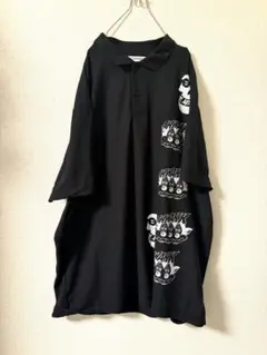 psychoworksサイコワークス　オーバーサイズプリントポロシャツ