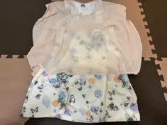 ScoLar スカラー　ノースリーブフェイクチュニック