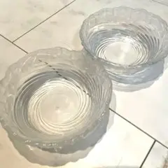 クリア お皿 2枚セット