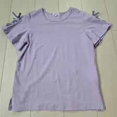 a.v.v リボン付きTシャツ 160サイズ ラベンダー