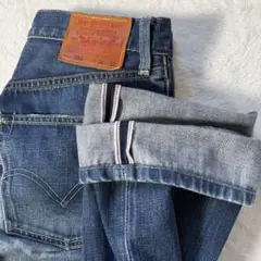Levi’s リーバイス 502 W30 ブルー レザーパッチ 赤耳 セルビッチ