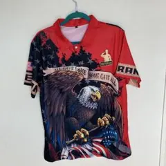 『新品未使用』還暦　ゴルフポロシャツ メンズＬ　イーグル　鷹