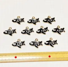 飛行機　エナメルチャーム　10個