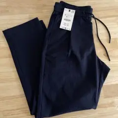 新品　ZARA ザラ　シアサッカーパンツ　ネイビー　S