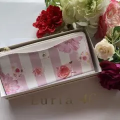 ルリア4℃ 長財布　新品　レディース　財布　未使用　ピンク　花柄　ファスナー　春