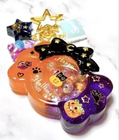 ニャンハロウィンキャンディー シャカシャカシェイカーレジン　 キーホルダー