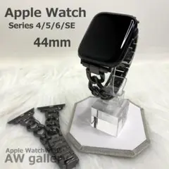 Apple Watch 45 本体 44 金属 チェーンベルト ブラック