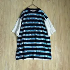1524 MISSONI スポーツ ストライプ ボーダーTシャツ M