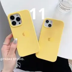 iPhone 11 シリコンケース　黄色（マーク付）