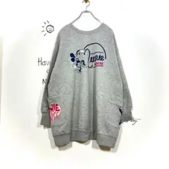ディズニー スウェット(L) 割烹着 グレー ミニー 裏起毛 バックボタン