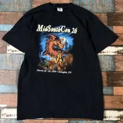 ビンテージ　古着　MidSouthCon 26 ドラゴン　メンズ　半袖tシャツ