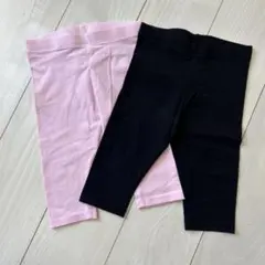 next ピンク・黒レギンスセット 4-6歳と5-6歳の2枚セット☆7部丈☆