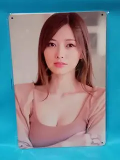 女優 白石麻衣 ブリキ看板◆メタルプレート/魅惑のまいやん■タレントグッズ