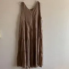 新品Ｌ　ティアードノースリワンピ