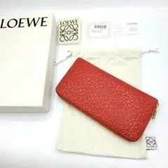 ロエベ レザー リピート アナグラム ラウンドファスナー 長財布
