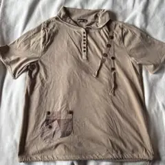 【良品】Lascolinas ベージュ 半袖チュニック