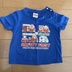 東京消防庁 消防車プリント Tシャツ 90