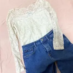 【美品】総レース トップス 長袖