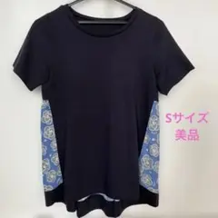 &LOVE 半袖チュニック　　　　　　　カットソー Sサイズ　ネイビー