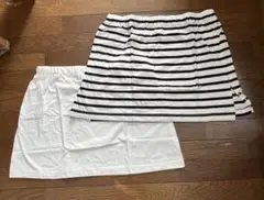 レイヤード風 2点セット Lサイズ 重ね着風付け裾