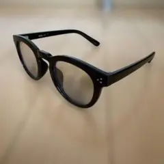 ブラック ラウンド型伊達メガネ