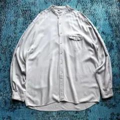 80s 90s EURO design viscose drape shirt