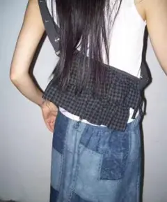 チェックフリルベルトバッグ