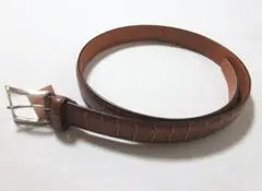 新品 KTルイストン クロコ型押し レザー ベルト 34/85