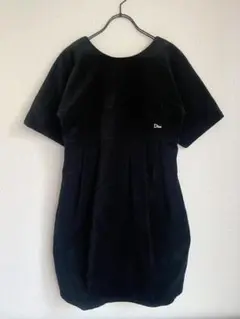 新品 Christian Dior コクーン ベロアワンピース ブラック