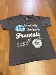 フロントキャラクターTシャツ 130サイズ グレー