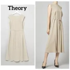 美品★Theory★定価4万円★洗える★ノースリーブ ロングワンピース★L★40