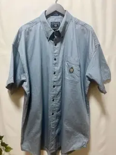 CHAPS RALPH LAUREN 半袖 ボタンダウンシャツ ライトブルー